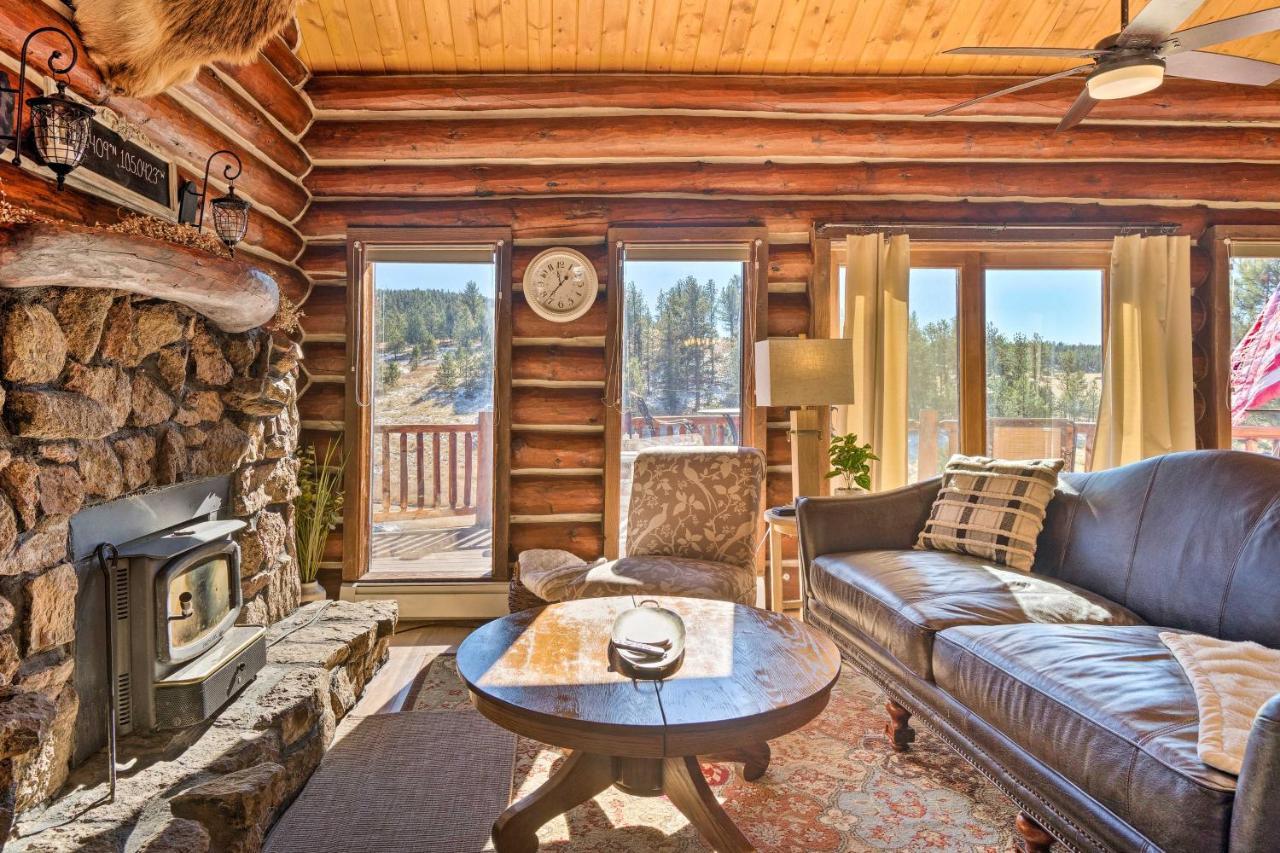 Classic Colorado Log Home With Mountain Views! Florissant Exterior foto