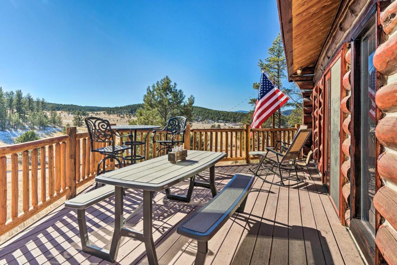 Classic Colorado Log Home With Mountain Views! Florissant Exterior foto